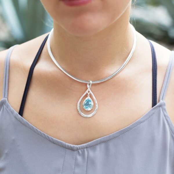 4mm Domed Omega Necklace - alternate view 2