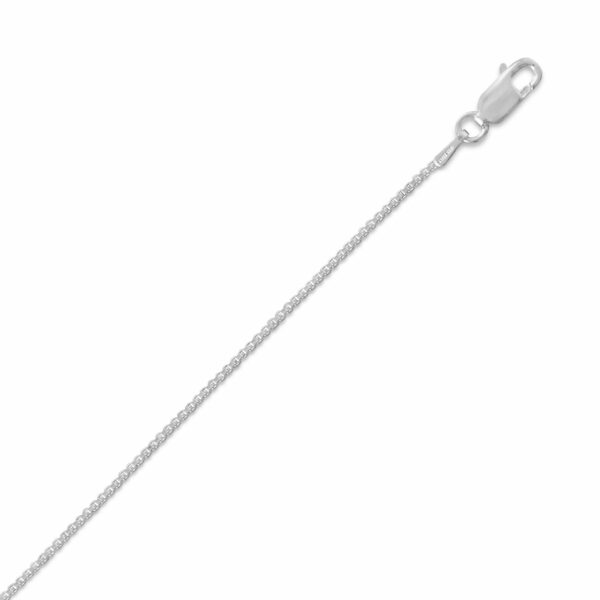 019 Rhodium Plated Box Chain (1.0mm)