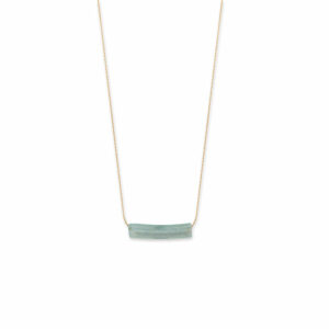 18 Gold Filled Ancient Roman Glass Bar Necklace