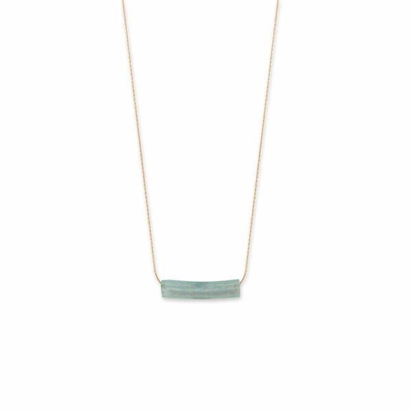 18 Gold Filled Ancient Roman Glass Bar Necklace