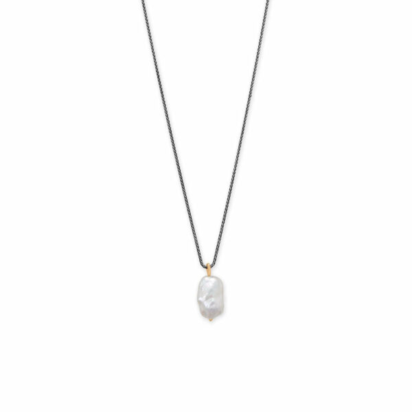 22 Two Toned Baroque Cultured Freshwater Pearl Necklace
