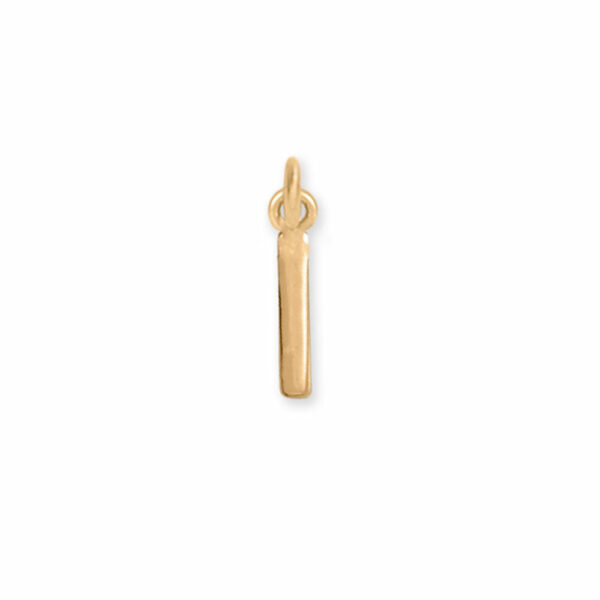 14 Karat Gold Plated Polished I Charm