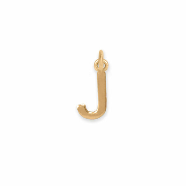 14 Karat Gold Plated Polished J Charm