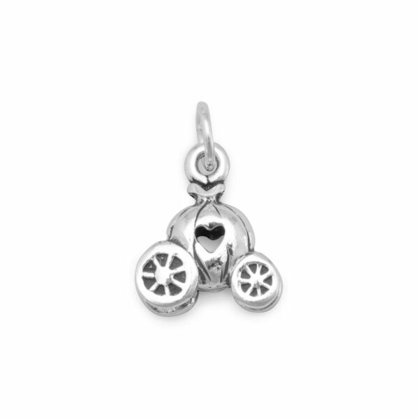 Silver or Gold 3D Pumpkin Carriage Charm