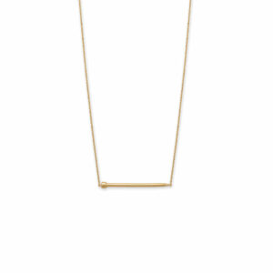 16 + 2 14 Karat Gold Plated Nail Necklace