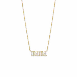 16 + 2 14 Karat Gold Plated CZ mama Necklace