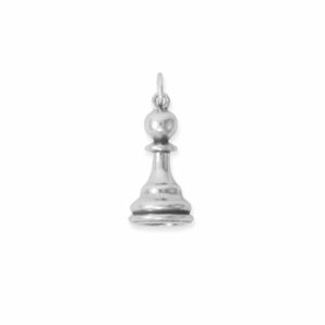 Oxidized 3D Pawn Chess Piece Charm