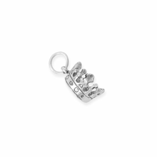 Oxidized 3D Crown Charm