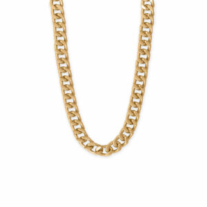17 Gold Tone Curb Chain Toggle Necklace