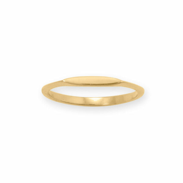 14 Karat Gold Plated Dainty Flat Top Ring