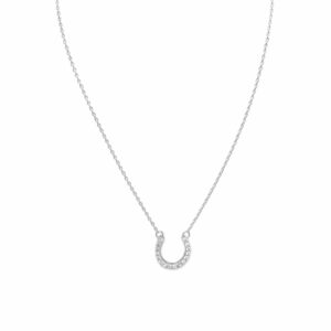 16 CZ Horseshoe Necklace