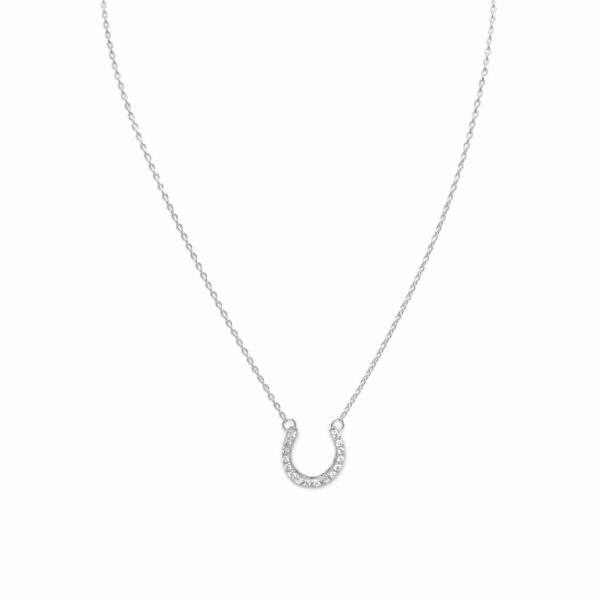 16 CZ Horseshoe Necklace
