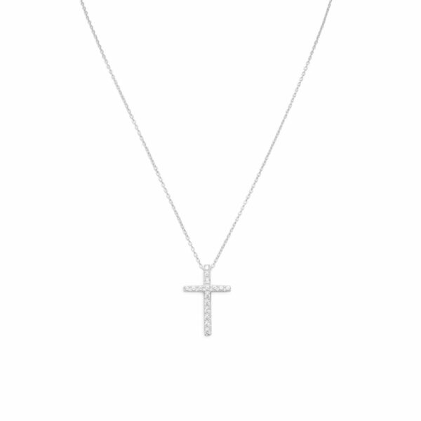 16 CZ Cross Necklace