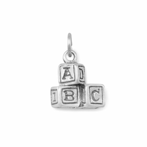 Oxidized 3D ABC Blocks Charm