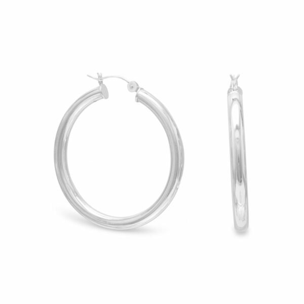 4mm x 40mm Click Hoop Earrings