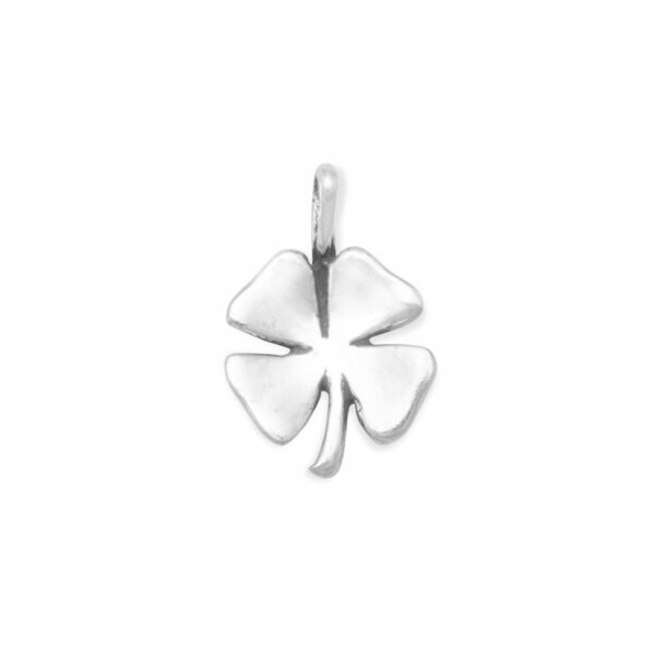 Silver or Gold 3D Four Leaf Clover Charm