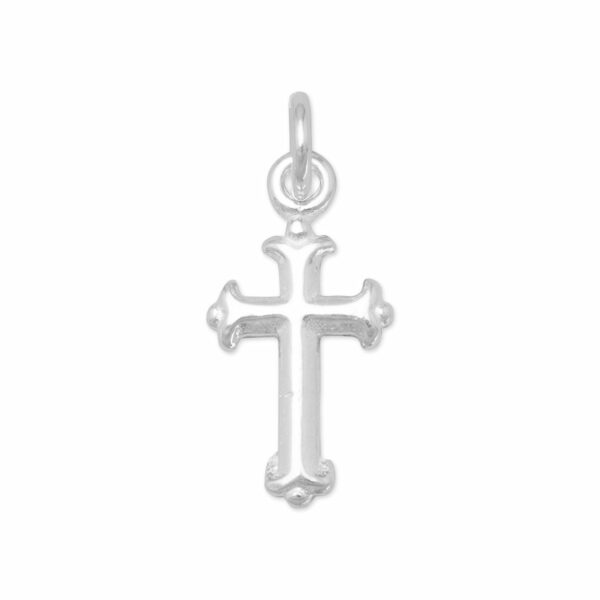 Gold or Silver Extra Small Silver Cross Charm