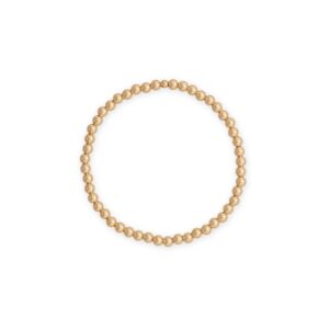 7 4mm 14/20 Gold Filled Bead Stretch Bracelet