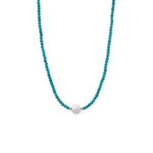 Turquoise Freshwater Pearl Necklace