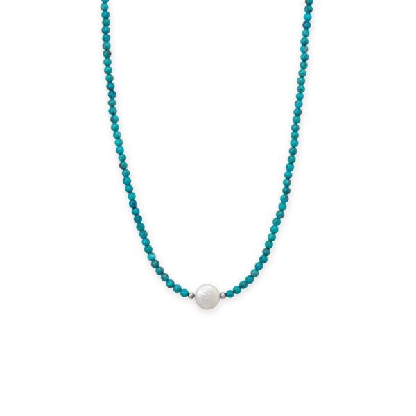 Turquoise Freshwater Pearl Necklace
