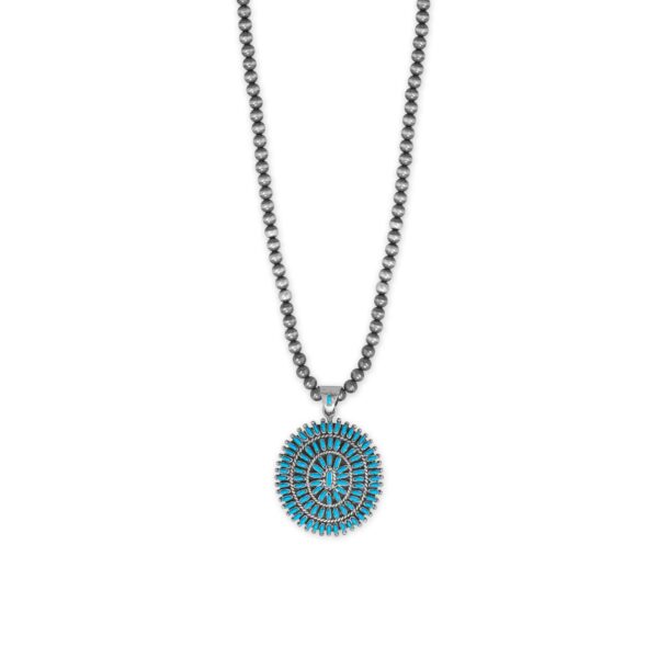 16 + 2 5mm Oxidized Bead Necklace - alternate view 2