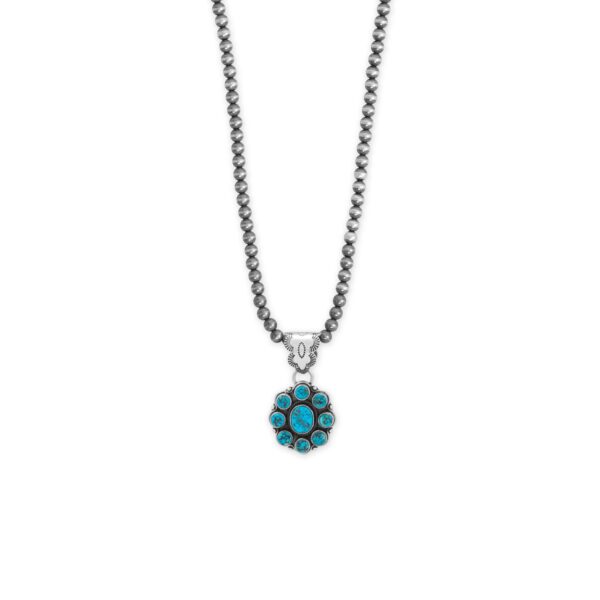 16 + 2 5mm Oxidized Bead Necklace - alternate view 3
