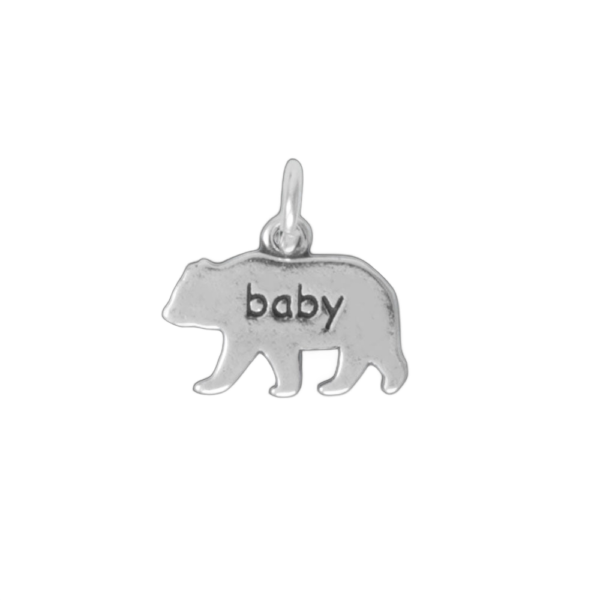 Silver or Gold baby Bear Charm