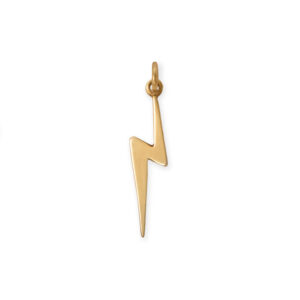 Silver or Gold Lightning Bolt Charm