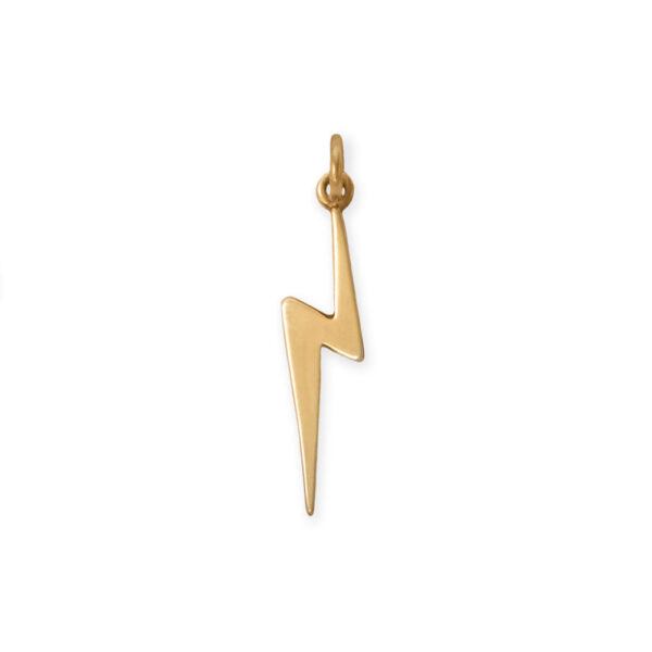 Silver or Gold Lightning Bolt Charm