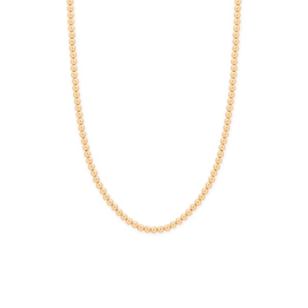 16 + 2 4mm 14/20 Gold Filled Bead Necklace