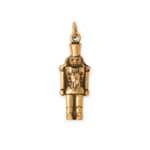 Silver or Gold 3D Cute Nutcracker Charm