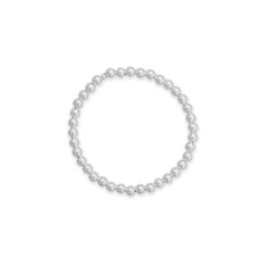 7 5mm Silver Bead Stretch Bracelet
