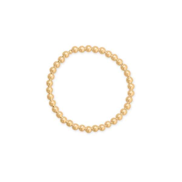 7 5mm 14/20 Gold Filled Bead Stretch Bracelet