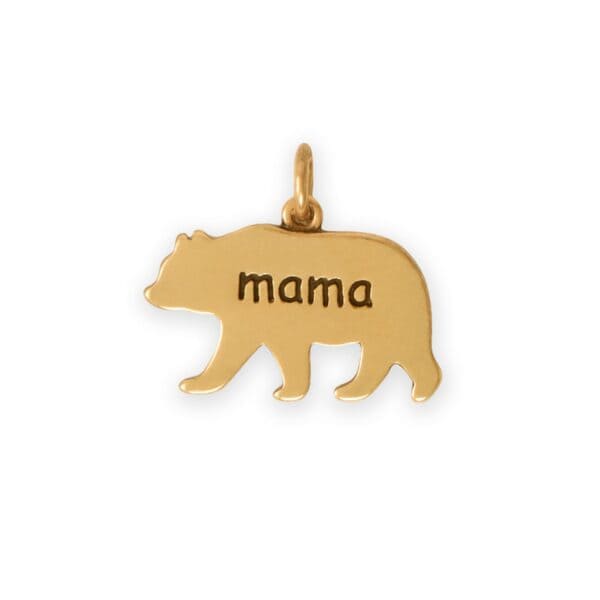 Silver or Gold mama Bear Charm