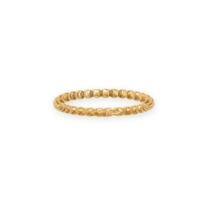 14 Karat Gold Plated Beaded Band