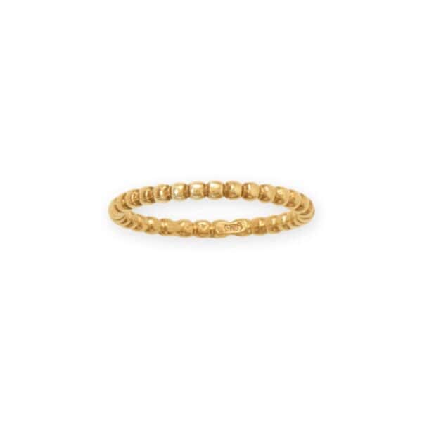 14 Karat Gold Plated Beaded Band