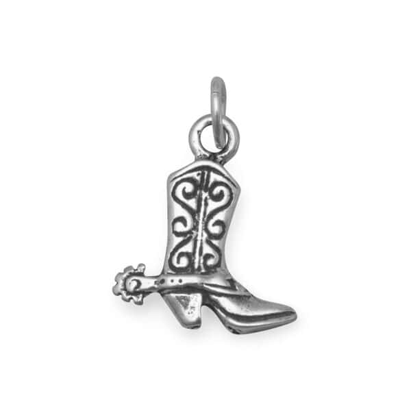 Silver or Gold Cowboy Boot Charm - alternate view 2