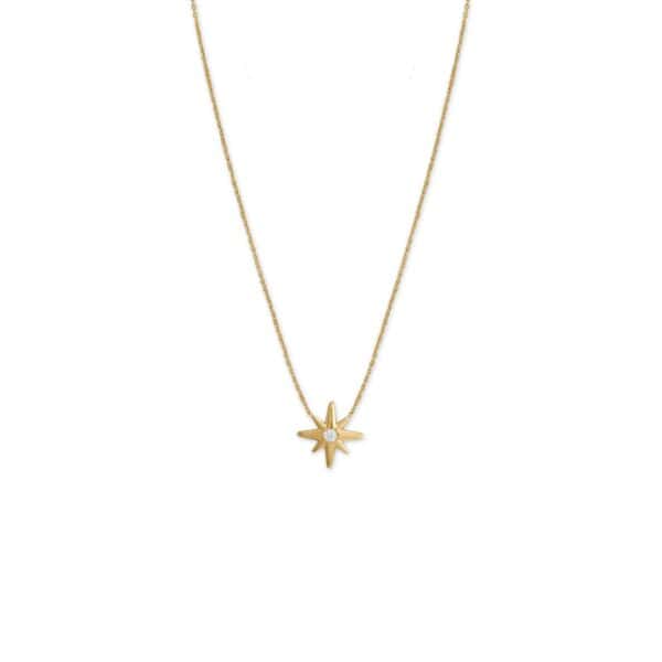 14 Karat Gold Plated Star Necklace