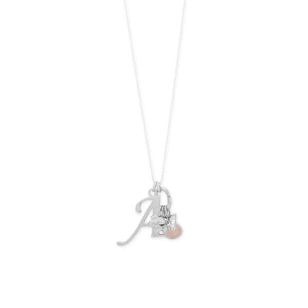 Dainty Rhodium Plated CZ Butterfly Charm - alternate view 2