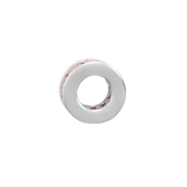 Rhodium Plated CZ Birthstone Wheel Bead Charms (January-December) - alternate view 3