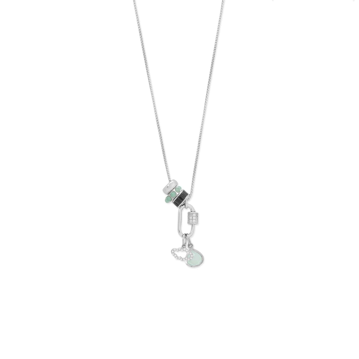 Rhodium Plated 3.5mm Wheel Bead Charm - alternate view 2