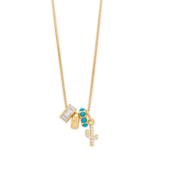 Gold Plated Charm Necklace