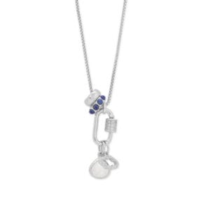 Rainbow Moonstone Charm Necklace