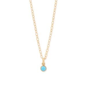 15 + 2.5 14/20 Gold Filled 3mm Imitation Turquoise Necklace
