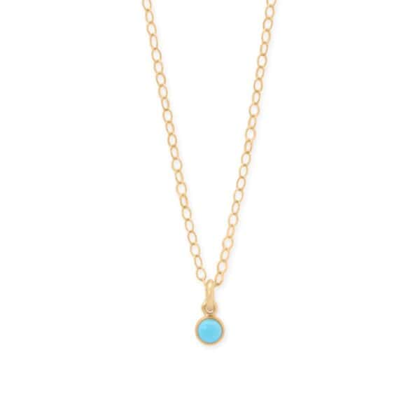 15 + 2.5 14/20 Gold Filled 3mm Imitation Turquoise Necklace
