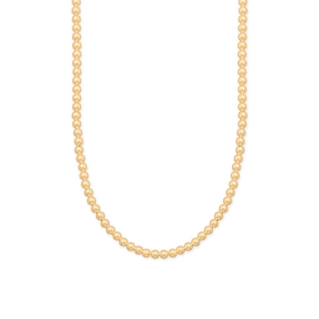 16 + 2 5mm 14/20 Gold Filled Bead Necklace