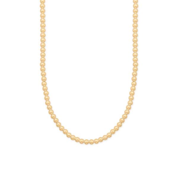 16 + 2 5mm 14/20 Gold Filled Bead Necklace