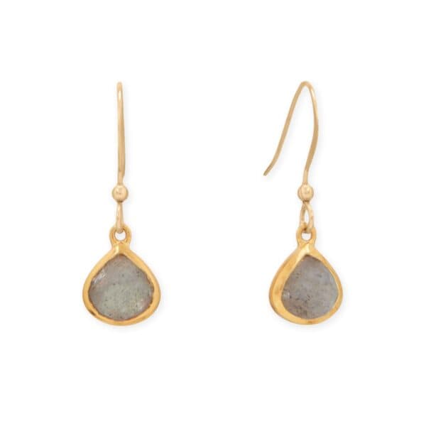 14 Karat Gold Plated Pear Labradorite Charm - alternate view 2