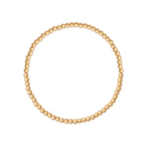 7 3mm 14/20 Gold Filled Bead Stretch Bracelet