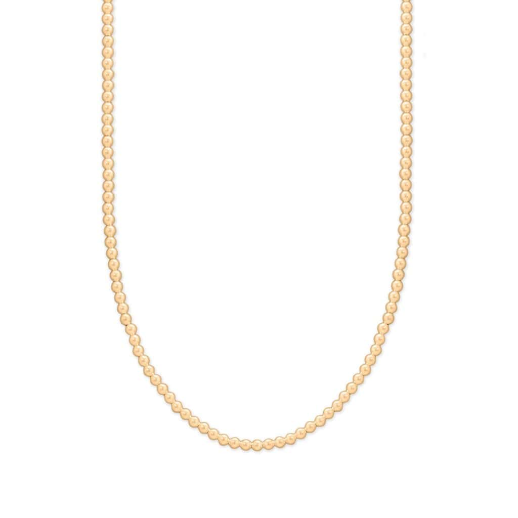 16 + 2 3mm 14/20 Gold Filled Bead Necklace